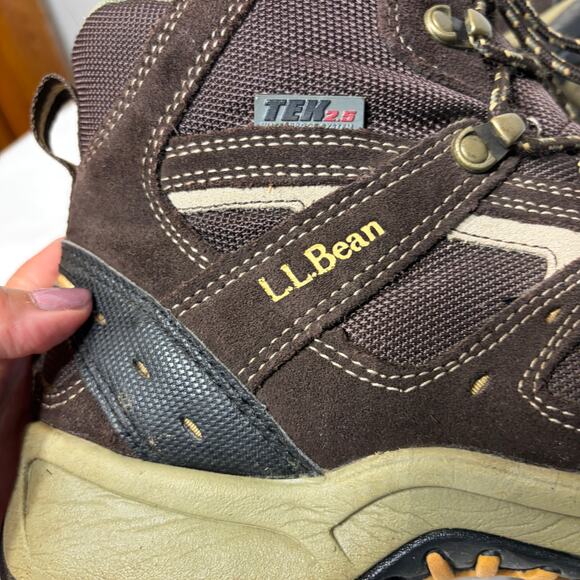 L.L. Bean Boots Trail Model Hiking TEK 2.5 Waterproof Lace Up Rugged Mens 9M main image 8